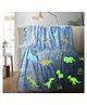 Happy Hues Shiny Dinosaur Glow in The Dark Blanket-200 x 150 cm- Super Soft Fluffy Flannel Fleece All Season Blanket for Babies-Toddlers-Kids & Teens Boys & Girls- Best Gifting Ideas for 0-15 Years