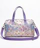 HAPPY HUES Unicorn & Rainbow Holographic Kids Duffle Bag - Water Resistant & Lightweight Overnighter for Picnic, Gym, & School (Multi-Color)