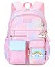 Happy Hues 12 Inches Rainbow Pastel 7.2L Kawaii School Backpack for Girls  with Cute Rainbow Charm & Padded Straps-Blue