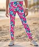 Pine Active Knit Full Length Floral Printed Super Stretch Leggings - Multicolour