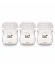 BeeBaby Pump N' Protect Breast Milk Storage Bottles. Pack of 3 Milk Collection Bottles fits most wide neck Breast Pumps. 100% BPA Free. 150ML / 5oz. White