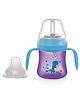 Beebaby Dino 2 in 1 Spout & Straw Sippy Cup for Baby, Interchangeable Leak proof, Anti-Spill, Easy to Hold Sipper for Toddlers. 100% BPA Free. (150 ml - Violet)