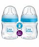 BeeBaby Ease Wide Neck Baby Feeding Bottle with Medium Flow Anti-Colic Soft Silicone Nipple. For Infants, Newborn, Babies. - 150 ML | 100% BPA Free. (Blue) (Pack of 2) 4 Months +