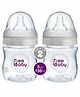 BeeBaby Ease Wide Neck Baby Feeding Bottle with Medium Flow Anti-Colic Soft Silicone Nipple. For Infants, Newborn, Babies. - 150 ML | 100% BPA Free. (White) (Pack of 2) 4 Months +