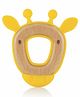 BeeBaby Giraffe Shape 2 in 1 Soft Silicone & Beech Wood Teether for 6 to 12 months, BPA Free Teething Toy for Babies with Textured Surface for Soothing Gums. (Giraffe - Yellow)