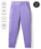 Pine Active Knit Solid Full Length Premium Ultra Comfort Super Stretch Aero soft Leggings - Purple