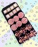 SKD Set Of 3 Floral & Abstract Detailed Hair Clips - Pink