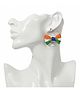 SKD Republic Day Theme Tricolour Earrings - Orange & Green