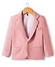 Rikidoos Embosis Hosiery Woven Full Sleeves Solid Party Blazer - Light Pink