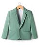Rikidoos Embosis Hosiery Woven Full Sleeves Solid Party Blazer - Green