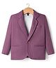 Rikidoos Embosis Hosiery Woven Full Sleeves Solid Party Blazer - Purple
