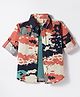 Rikidoos Cotton Woven Full Sleeves Printed Shirt With T-Shirt - Rust Orange