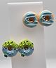 Petite and Posh Donuts Applique Detailed Hair Clips - Blue