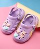Babyoye Clogs with Teddy & Heart Applique - Lavender