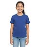 Charm n Cherish Cotton Knit Half Sleeves Solid Tee - Ink Blue