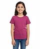Charm n Cherish Cotton Knit Half Sleeves Solid Tee - Maroon