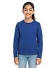 Charm n Cherish Cotton Knit Full Sleeves Solid Tee - Ink Blue