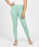 Charm n Cherish Cotton Knit Solid Leggings - Green