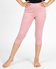 Charm n Cherish Cotton Knit Solid Capri Leggings - Rose Dust