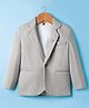 Rikidoos Embosis Hosiery Woven Full Sleeves Solid Party Blazer - Light Grey
