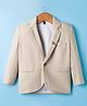 Rikidoos Embosis Hosiery Woven Full Sleeves Solid Party Blazer - Beige