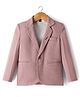 Rikidoos Embosis Hosiery Woven Full Sleeves Solid Party Blazer - Pink