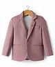 Rikidoos Embosis Hosiery Woven Full Sleeves Solid Party Blazer - Pink