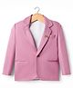 Rikidoos Embosis Hosiery Woven Full Sleeves Solid Party Blazer - Light Pink