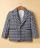 Rikidoos Cotton Woven Full Sleeves Checks Party Blazer - Black & White