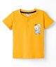 Tango Single Jersey Knit Half Sleeves T-Shirt with Bear Print - Yellow