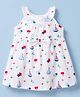 Babyhug Cotton Knit One Piece Dresses/Frocks Sleeveless with Sailor Print White 3-6 Months