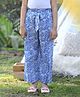 Cutiekins Cotton Woven Abstract Printed Pants - Blue & White