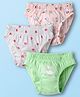 Babyhug 100% Cotton Knit Panties With Floral & Duck Print Pack of 3 - Multicolor
