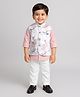 BAD BOYS Satin Woven Full Sleeves Solid Shirt & Pant Set With Floral  Printed Jacket - Peach