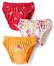 Babyhug 100% Cotton Knit Floral Printed Panties Pack Of 3 - Multicolour