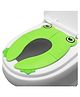AEREX Foldable Potty Training Seats For Baby Portable Potty Toilet Seat for Baby Potty Training Seat Cover, Travel Toilet Seat, Folding Non Slip Silicone Pads With Carry Bag (Green)