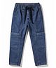 Lil Lollipop Knit Solid Cargo Jeans - Blue
