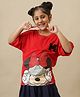 Kidsville Cotton Knit Mickey & Friends Featuring Half Sleeves Minnie Mouse Printed Tee - Red