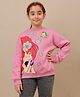 Kidsville Knit Disney Princess Featuring Full Sleeves Ariel Printed Light Winter Sweatshirt - Pink