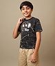 Kidsville Cotton Knit DC Comics Featuring Half Sleeves Batman Foil Printed Tee - Black & Cream