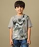 Kidsville Cotton Knit DC Comics Featuring Half Sleeves Batman Printed Tee - Grey