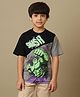 Kidsville Cotton Knit Marvel Featuring Half Sleeves Hulk Printed Tee - Black & Grey