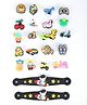 PASSION PETALS Pack Of 20 Jibbitz With Astronaut Applique Detailed Changeable Straps - Multi Colour