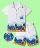 OLLINGTON ST. Cotton Knit Half Sleeves Beach Theme Printed Shirt & Shorts Set - Multicolour