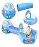 BabyGo 3-in-1 Pop Up Play Tent House with Tunnel & Ball Pool for Kids - Ocean Theme (Balls Not Included)