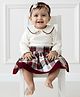 My Milestones Cotton Knit Full Sleeves Bunny Embroidered  Top & Skirt Set - Multi Colour