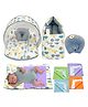 Fareto Newborn Baby All Season Essential Combo Set 9 in 1 Bedding set - Grey