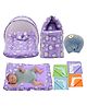 Fareto Newborn Baby All Season Essential Combo Set 9 in 1 Bedding set - Purple
