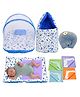 Fareto Newborn Baby All Season Essential Combo Set 9 in 1 Bedding set - Blue