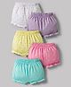 Babyhug 100% Cotton Single Jersey Knit Bloomers With Polka Dots Print Pack of 5 - Multicolor